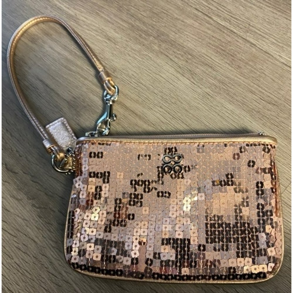 Coach sequin wristlet - Picture 1 of 6